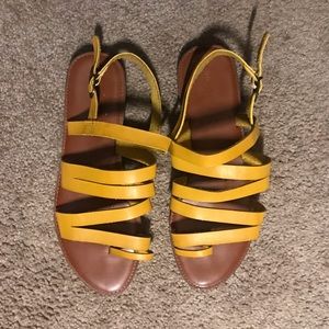 Mustard yellow sandals